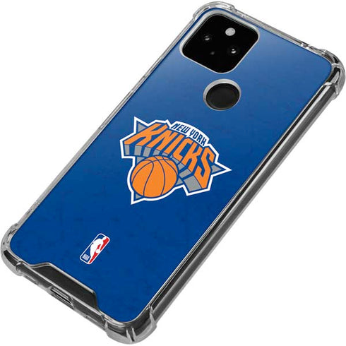 NBA New York Knicks Distressed Google Pixel 5a 5G Clear Case